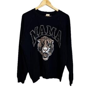 I Stole My Boyfriends Shirt Black Tiger Mama Sweatshirt XL Distressed USA Made